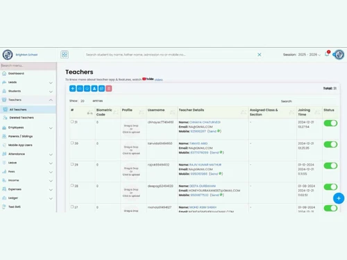 Shineing-school erp teachers