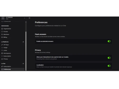 mistral ai-preferences
