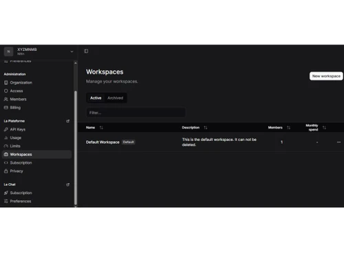 mistral ai-workspaces