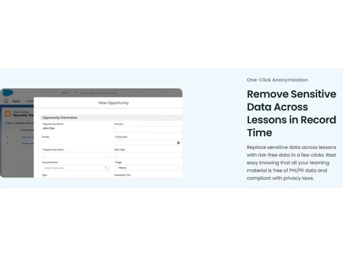 Assima-one click anonymization