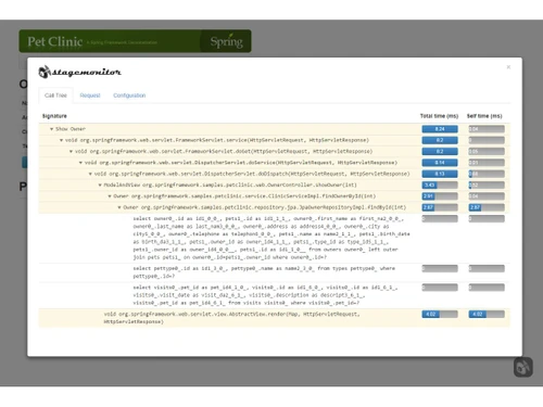 StageMonitor-call tree view