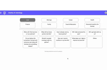 Destiny AI Astrology-dashboard