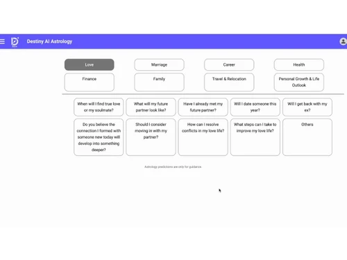 Destiny AI Astrology-dashboard
