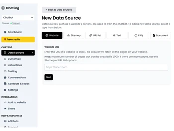 Chatling-data sources