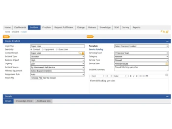 smart service desk-dashboard