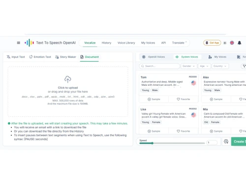 text to speech openai-history