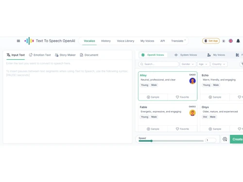 text to speech openai-vocalize
