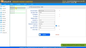 Nidhi Software account entry