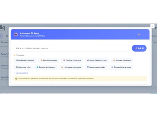 Autommat Travel CRM-Ai Agent