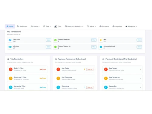 Autommat Travel CRM-Home