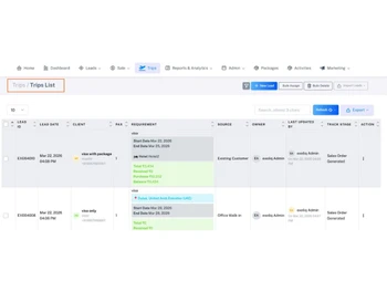 Autommat Travel CRM-Trips
