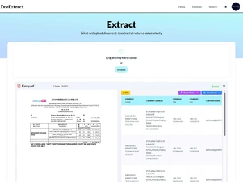 DocExtract drag-and-drop