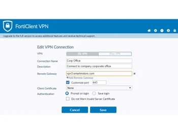 forticlient vpn-connection