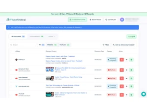 AffiliateFinder credits