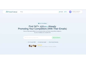 AffiliateFinder features