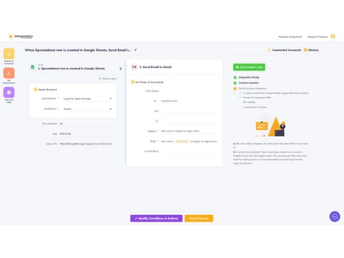 Integrately-spreadsheet