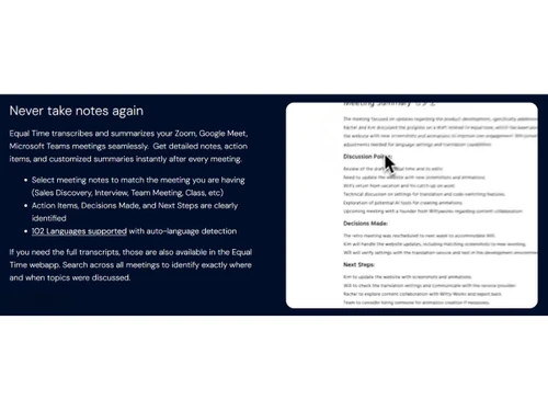 Equal Time-take notes