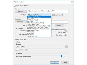 Tungsten Power PDF-setting