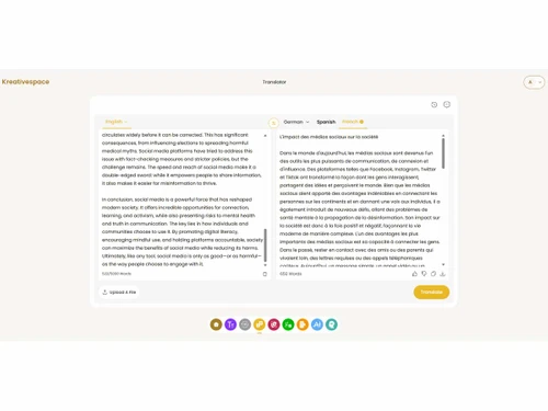 Kreativespace transilator