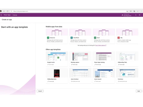 microsoft power apps-template