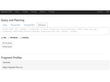 apache drill-planning