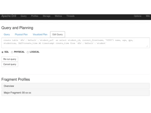apache drill-planning