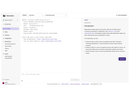 materialize-dashboard