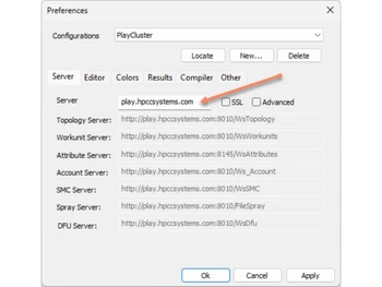 hpcc systems-preferences