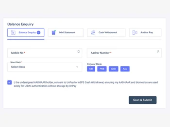 UnPay balance enquiry