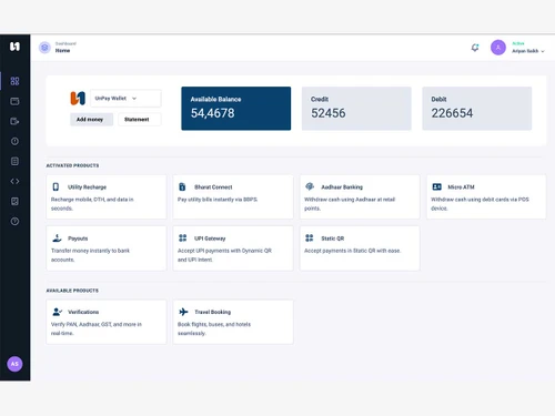 UnPay dashboard