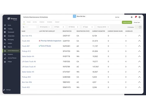 Teletrac Navman-vehicle maintenance