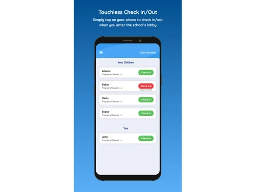 iCare Software-check in and out