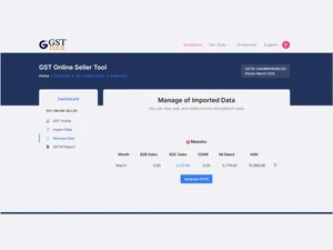 GST Tool Online Seller Data