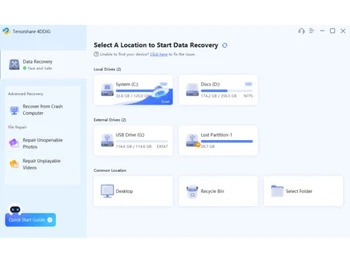 4DDiG Data Recovery-interface
