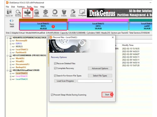 DiskGenius-recover files