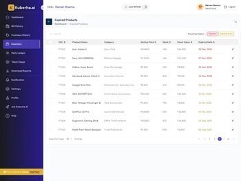 Kuberha AI-Expired Products