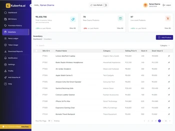 Kuberha AI-Inventory