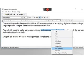 Dragon Legal Individual-playback