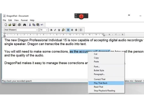 Dragon Legal Individual-playback