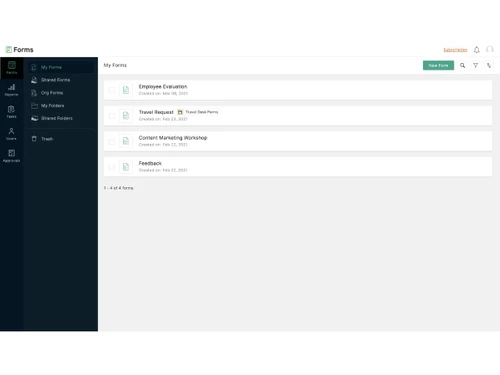 Zoho Forms-listing
