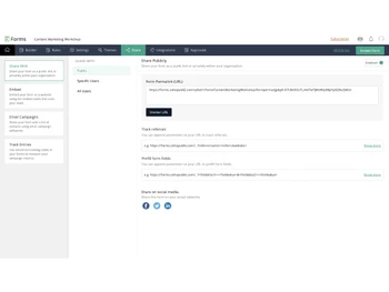 Zoho Forms-sharing options