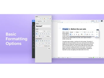 Zoho Writer-basic formatting