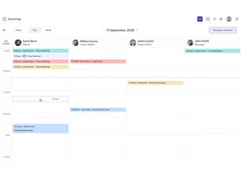 Zoho Bookings-dashboard