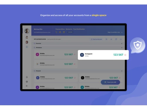 Zoho OneAuth-dashboard