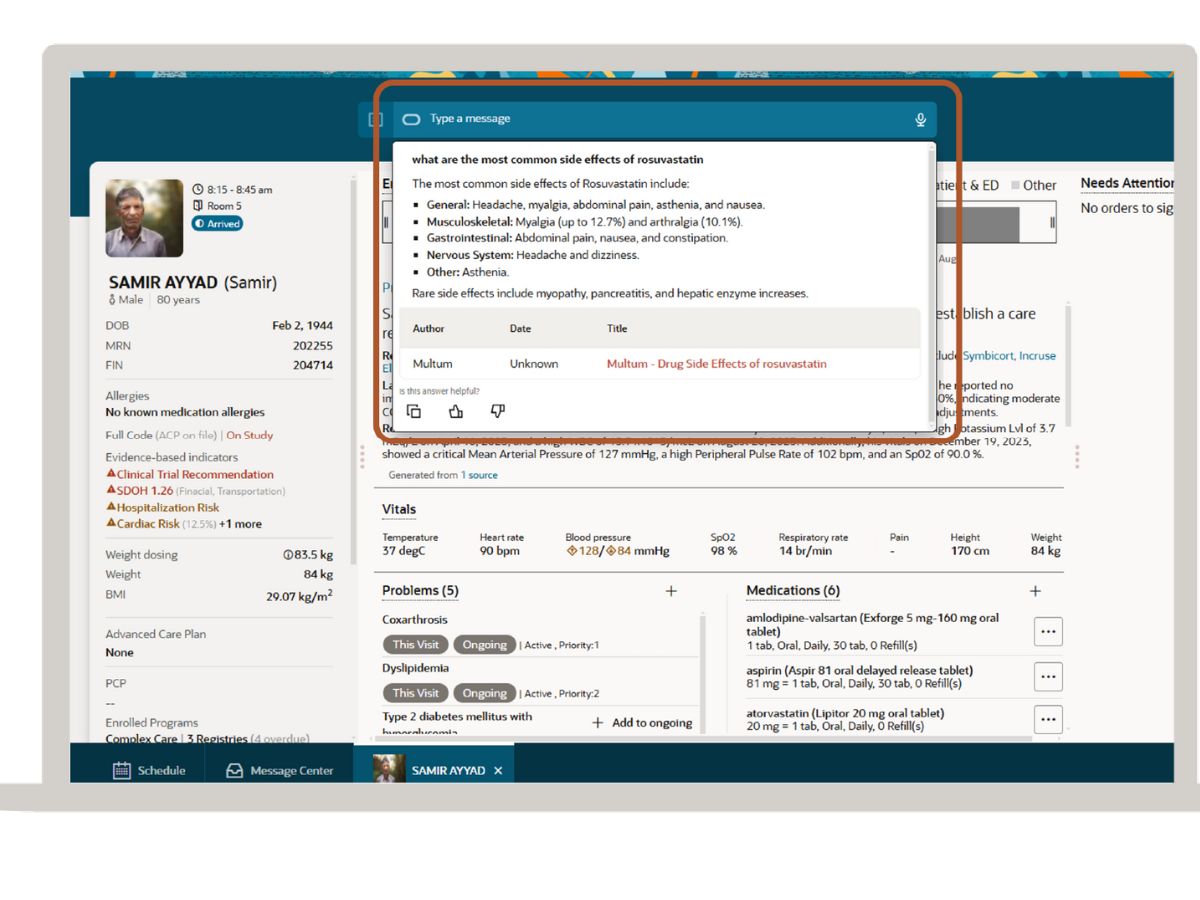 oracle health ehr-profile