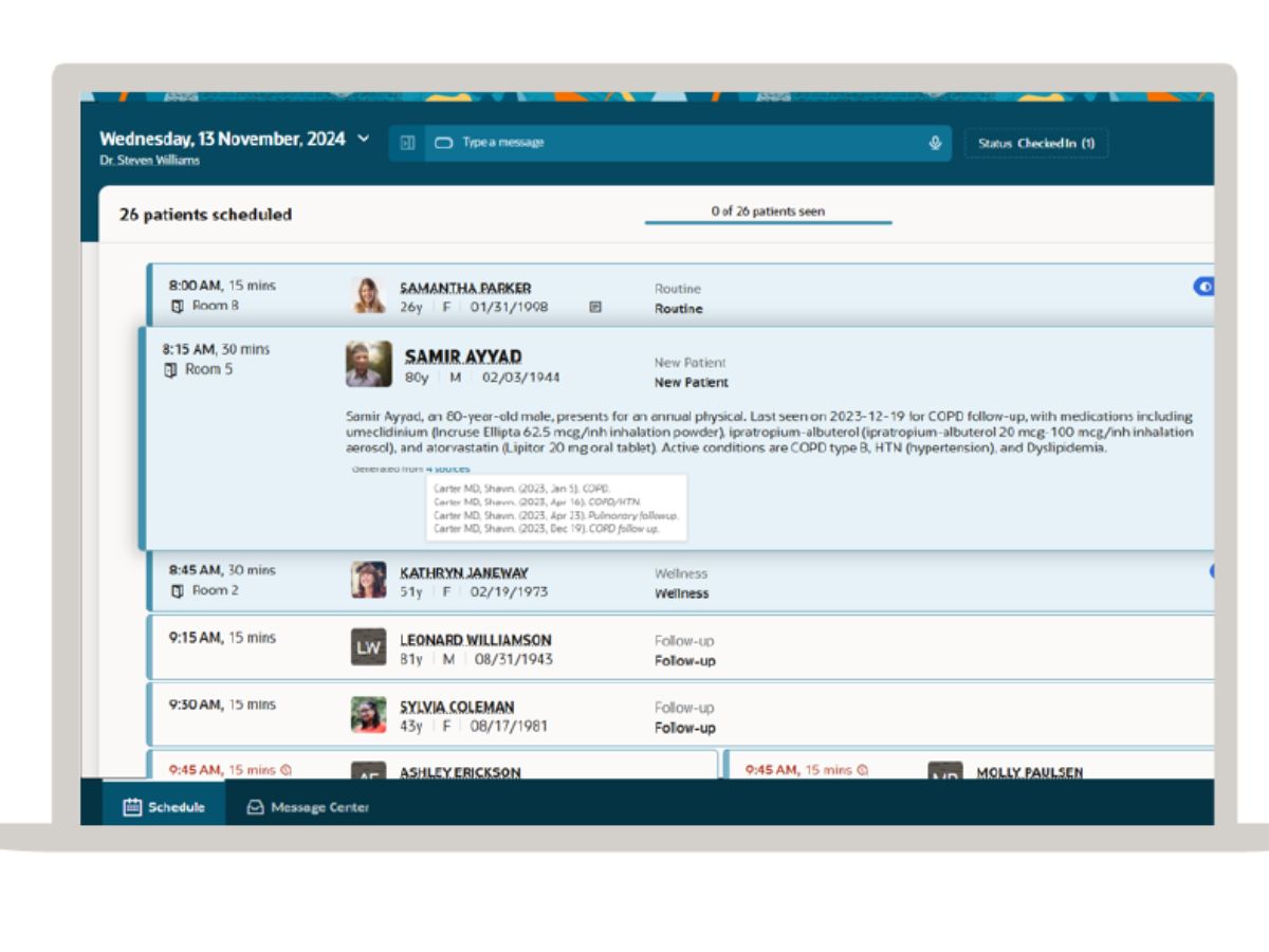 oracle health ehr-scheduling