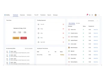 Zoho Shifts-dashboards