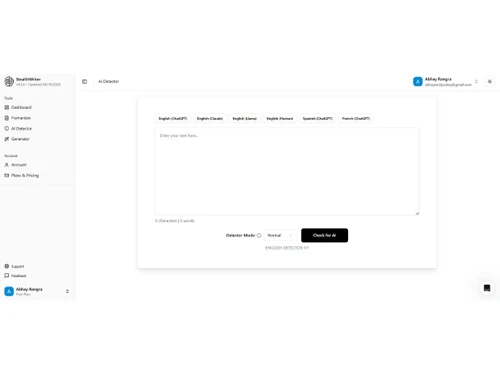StealthWriter-AI detector
