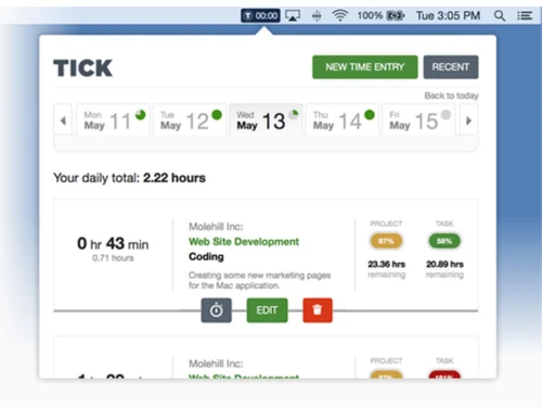tick time tracking-entry
