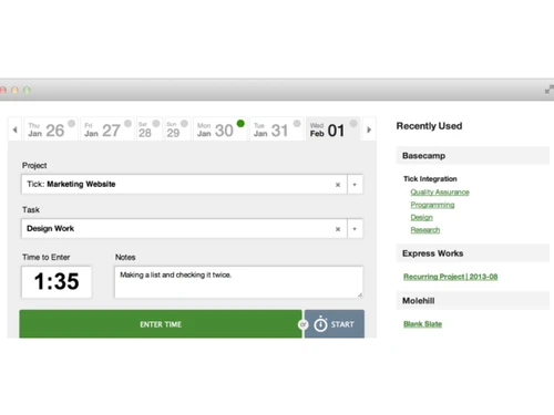 tick time tracking-recently